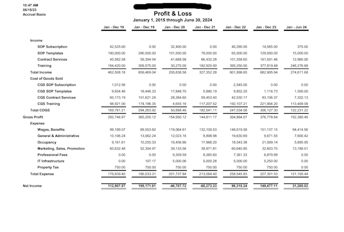 prepare financial statements, profit and loss, income statements and cashflow